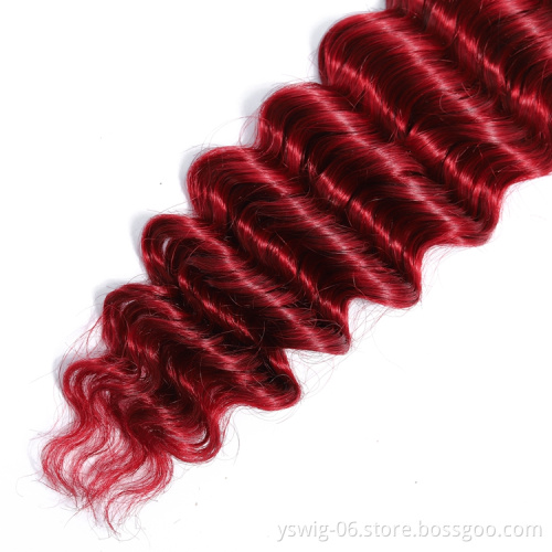 China Suppliers Sell 100% Unprocessed Virgin Remy Hair Extension Human Hair Indian Deep Wave